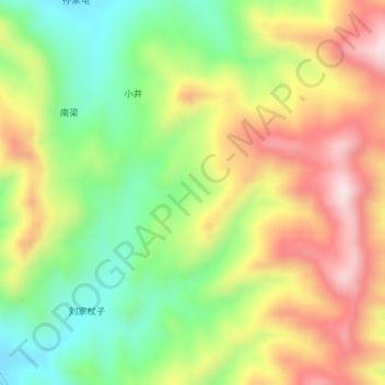 Topografische Karte 狼窝, Höhe, Relief