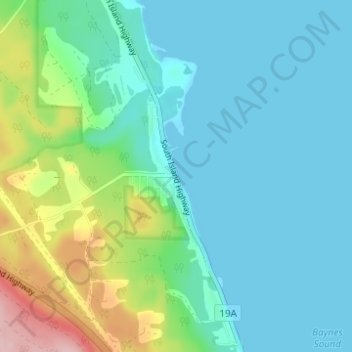 Topografische Karte Union Bay, Höhe, Relief