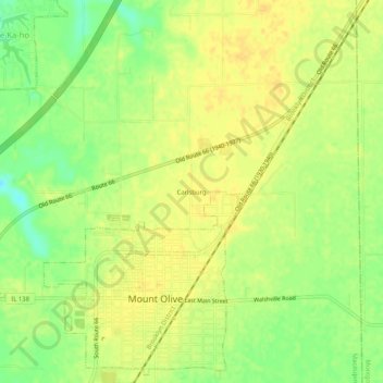 Topografische Karte Carlsburg, Höhe, Relief