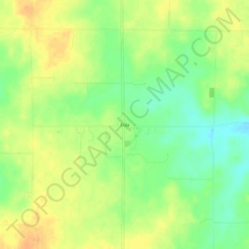 Topografische Karte Eula, Höhe, Relief