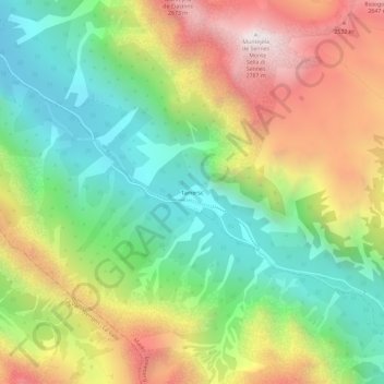 Topografische Karte Tamersc, Höhe, Relief