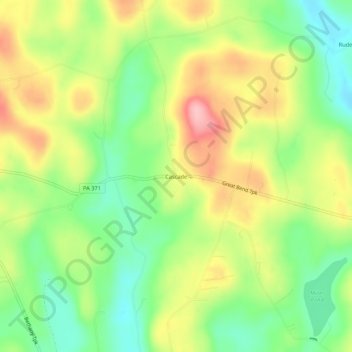 Topografische Karte Cascade, Höhe, Relief