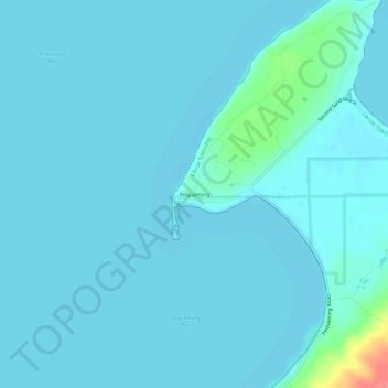 Topografische Karte Pequaming, Höhe, Relief