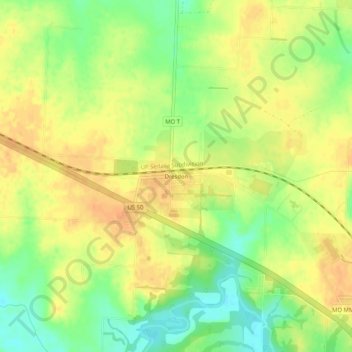 Topografische Karte Dresden, Höhe, Relief