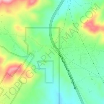 Topografische Karte Poland Junction, Höhe, Relief