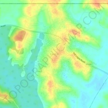 Topografische Karte Imota, Höhe, Relief