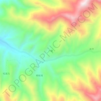 Topografische Karte 一路, Höhe, Relief