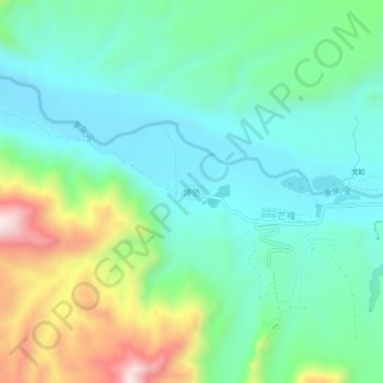Topografische Karte 博依, Höhe, Relief