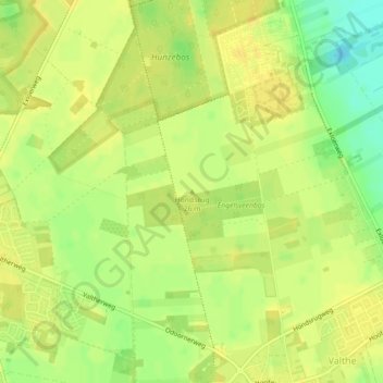 Topografische Karte Hondsrug, Höhe, Relief