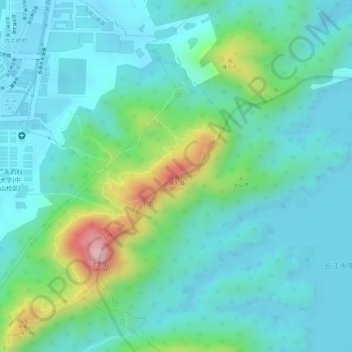 Topografische Karte 狮头山, Höhe, Relief