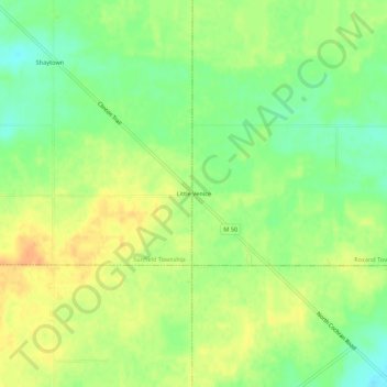 Topografische Karte Little Venice, Höhe, Relief