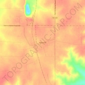 Topografische Karte Maryneal, Höhe, Relief
