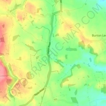 Topografische Karte South Stainley, Höhe, Relief