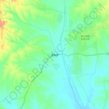 Topografische Karte 南甸镇, Höhe, Relief