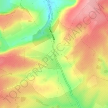 Topografische Karte Gore Cross, Höhe, Relief