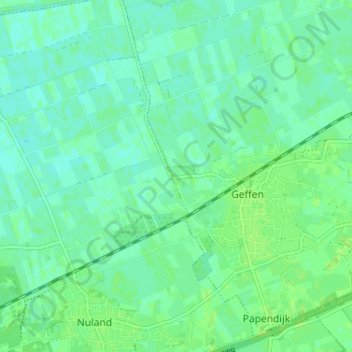 Topografische Karte Elst, Höhe, Relief