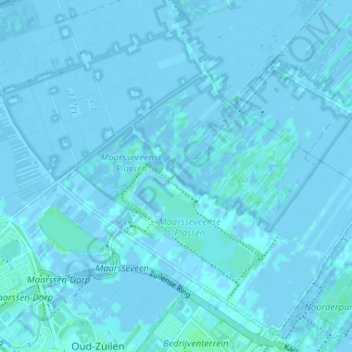 Topografische Karte Molenpolder, Höhe, Relief