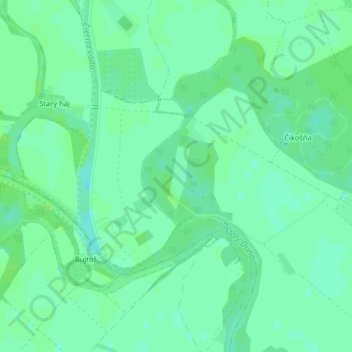 Topografische Karte Burian, Höhe, Relief