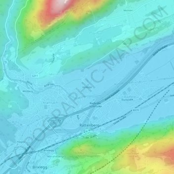 Topografische Karte Voldöpp, Höhe, Relief