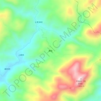 Topografische Karte 南院, Höhe, Relief