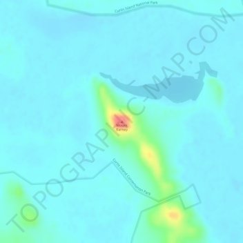Topografische Karte Mount Barney, Höhe, Relief