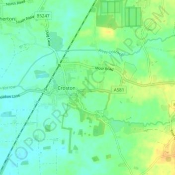 Topografische Karte Cock Robin, Höhe, Relief