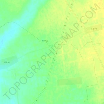 Topografische Karte 呼兰区, Höhe, Relief