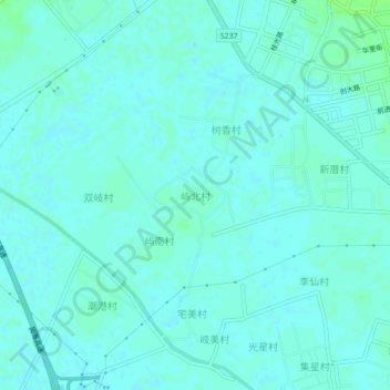 Topografische Karte 屿北村, Höhe, Relief