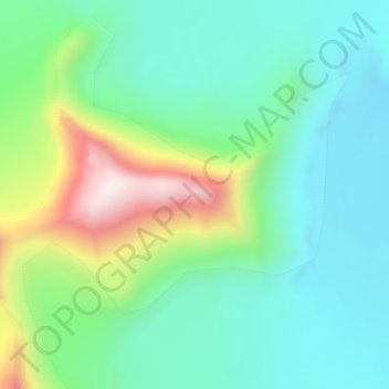 Topografische Karte Wrangell Mountains, Höhe, Relief