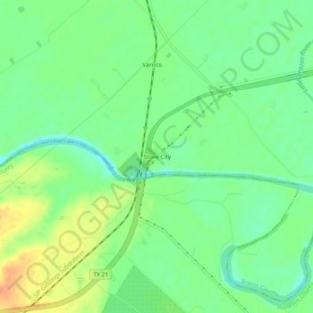 Topografische Karte Stone City, Höhe, Relief