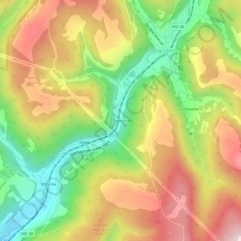 Topografische Karte Detmold, Höhe, Relief