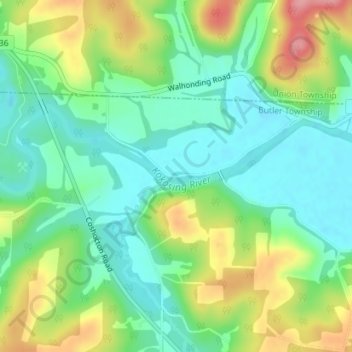 Topografische Karte Zuck, Höhe, Relief