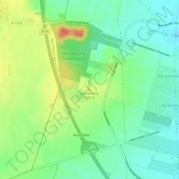 Topografische Karte Lausehoch, Höhe, Relief