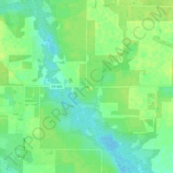 Topografische Karte Lily, Höhe, Relief