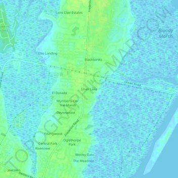 Topografische Karte Silver Lake, Höhe, Relief