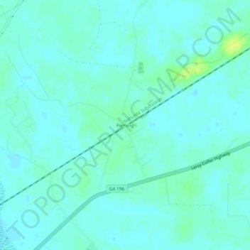 Topografische Karte Fleming, Höhe, Relief