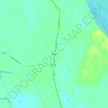 Topografische Karte Shaw, Höhe, Relief