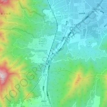 Topografische Karte 寨口, Höhe, Relief
