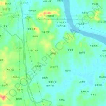 Topografische Karte 方家岗, Höhe, Relief