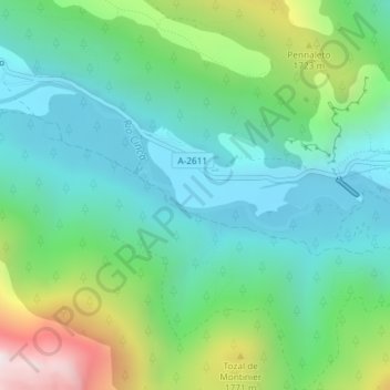 Topografische Karte el Plan, Höhe, Relief