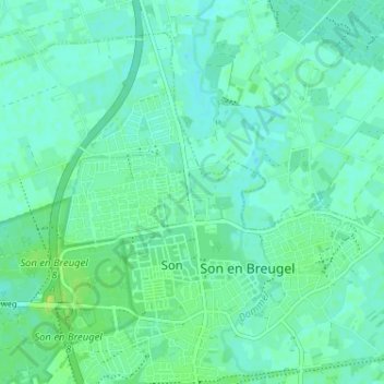 Topografische Karte Wolfswinkel, Höhe, Relief