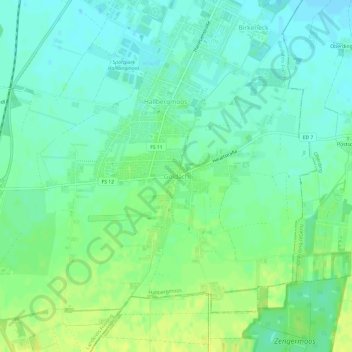 Topografische Karte Goldach, Höhe, Relief