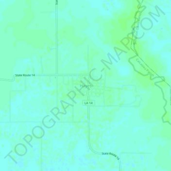 Topografische Karte Hayes, Höhe, Relief