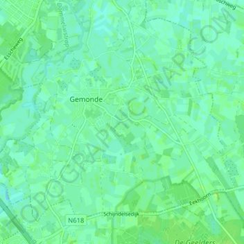 Topografische Karte Besselaar, Höhe, Relief