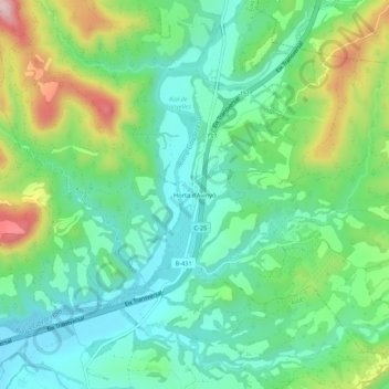 Topografische Karte Horta d'Avinyó, Höhe, Relief