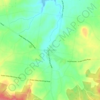 Topografische Karte Snake Valley, Höhe, Relief