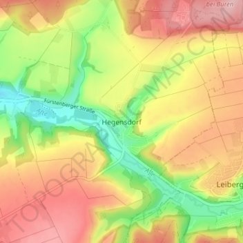 Topografische Karte Hegensdorf, Höhe, Relief