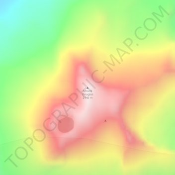 Topografische Karte Mount Douglas, Höhe, Relief