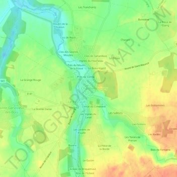 Topografische Karte La Ville, Höhe, Relief