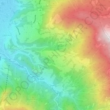 Topografische Karte Kehlegg, Höhe, Relief